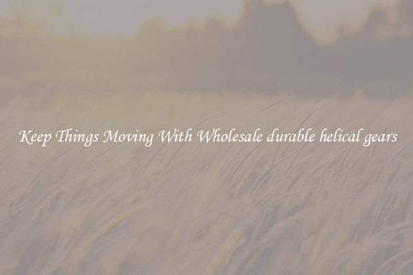 Keep Things Moving With Wholesale durable helical gears