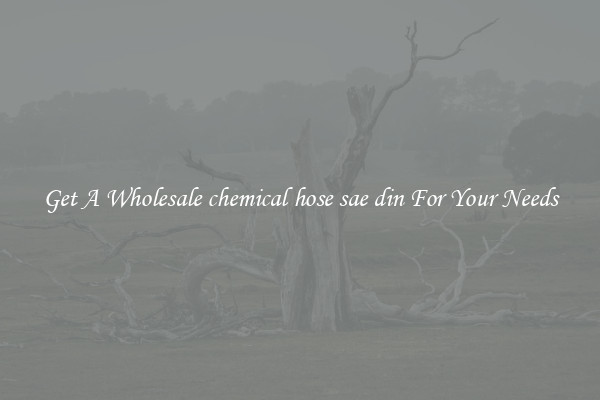 Get A Wholesale chemical hose sae din For Your Needs