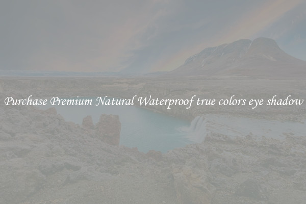 Purchase Premium Natural Waterproof true colors eye shadow
