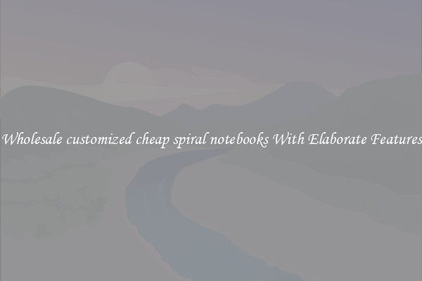 Wholesale customized cheap spiral notebooks With Elaborate Features