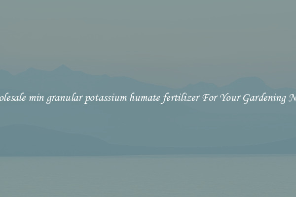Wholesale min granular potassium humate fertilizer For Your Gardening Needs