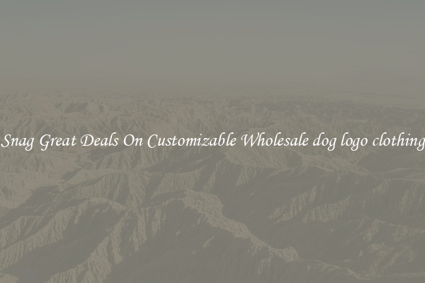 Snag Great Deals On Customizable Wholesale dog logo clothing