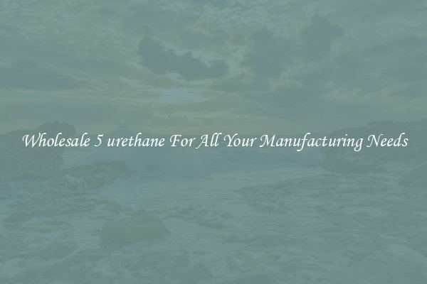 Wholesale 5 urethane For All Your Manufacturing Needs