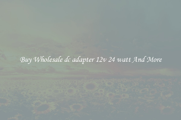 Buy Wholesale dc adapter 12v 24 watt And More