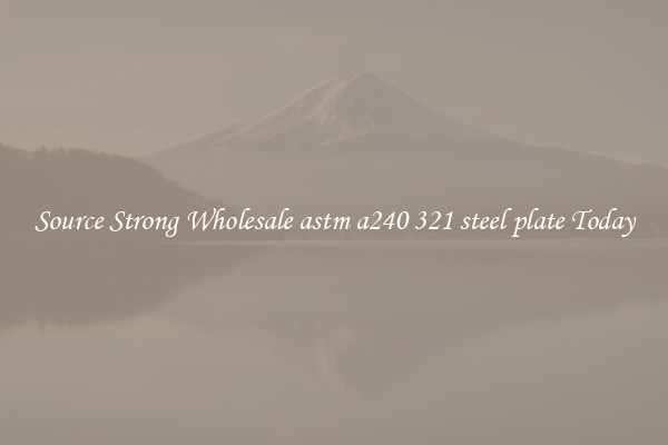 Source Strong Wholesale astm a240 321 steel plate Today