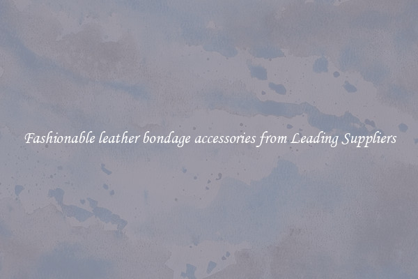 Fashionable leather bondage accessories from Leading Suppliers