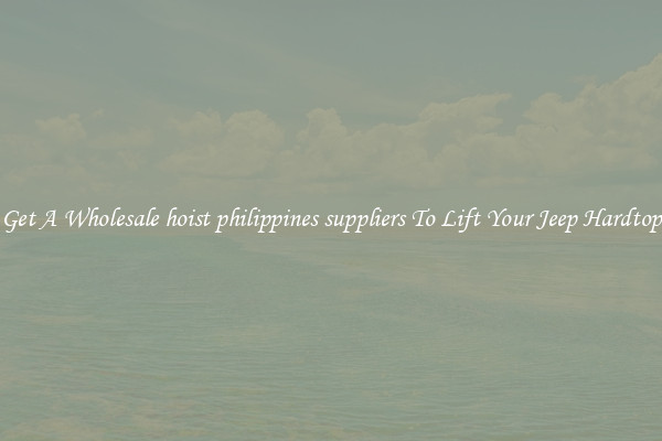 Get A Wholesale hoist philippines suppliers To Lift Your Jeep Hardtop