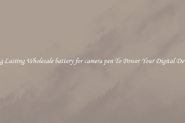 Long Lasting Wholesale battery for camera pen To Power Your Digital Devices