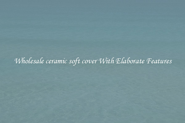 Wholesale ceramic soft cover With Elaborate Features